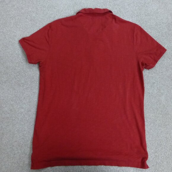 Burberry Brit Nova Check Red Short Sleeve Polo (Faint Stains, Pin-Hole, and ligh - Picture 3 of 12